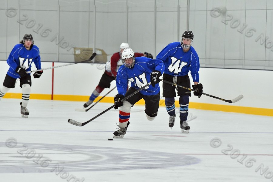 Wheaton College Men\'s Ice Hockey vs Middlesex Community College. - Photo By: KEITH NORDSTROM